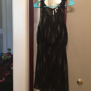 Black party dress with gold accents size L